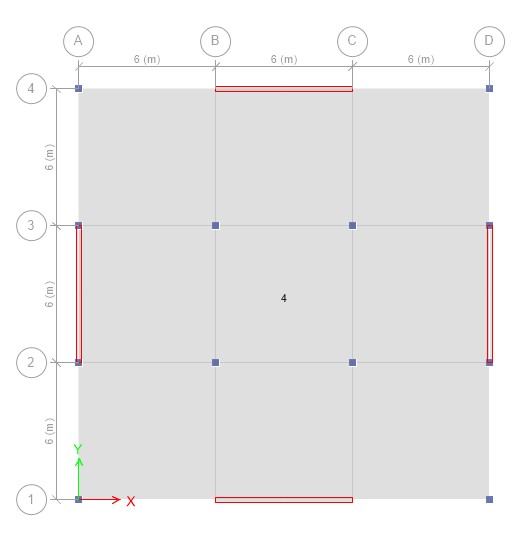 Plan view of building floor