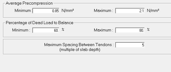 Range of Prestressing (Adapt PT/RC)